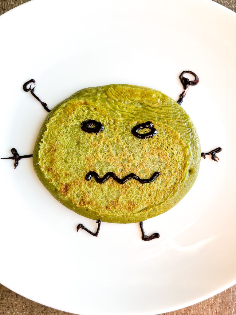 bananpannekaker grønne spinat sunne pannekaker barnevennlig