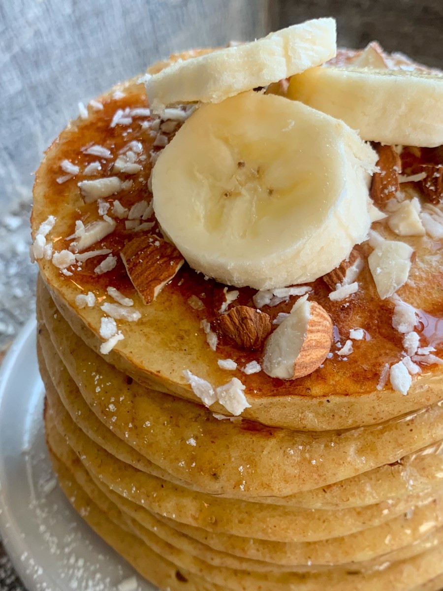 Bananpannekaker med cottage&nbsp;cheese