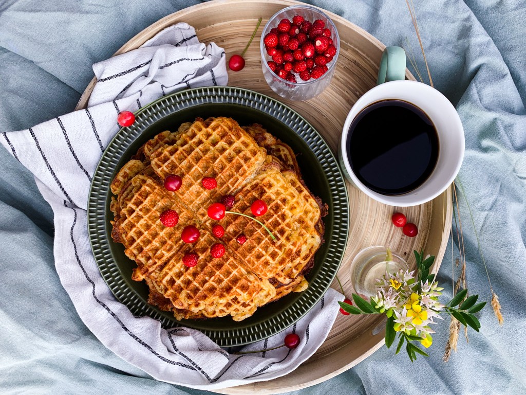 barnevennlige grove vafler med havregryn