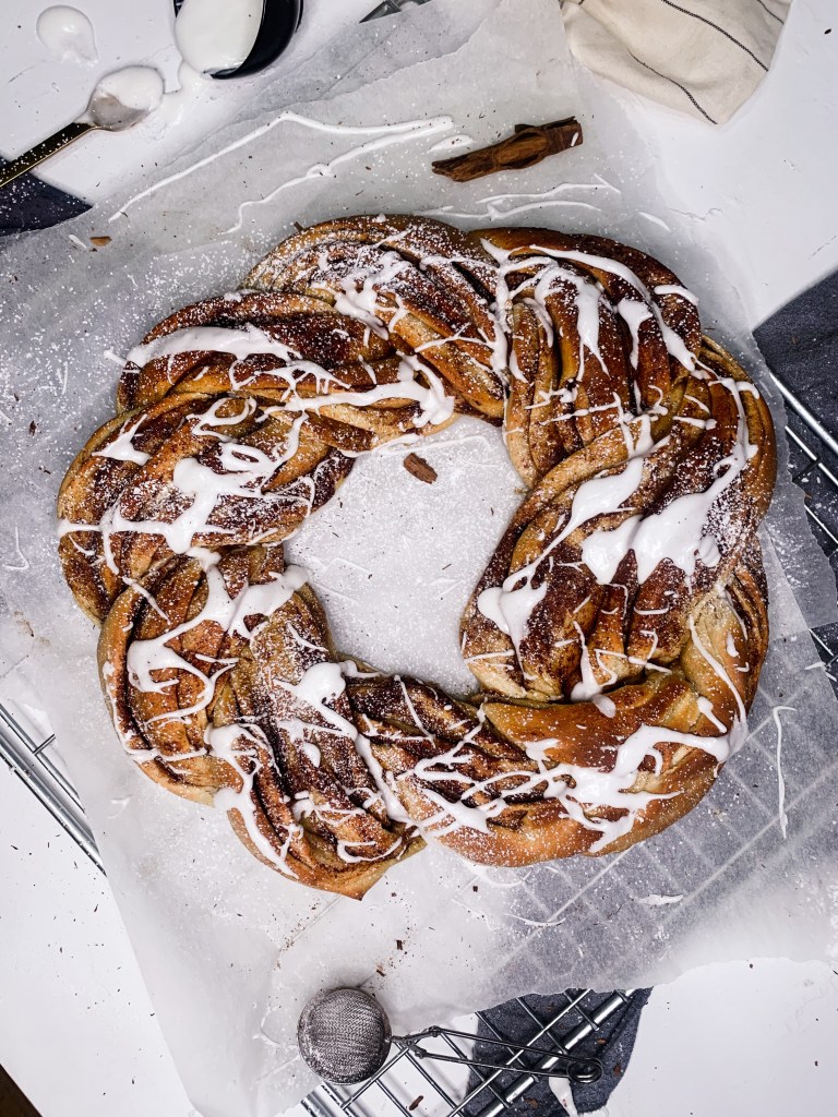 hvetekrans kanelkrans gjærbakst kringle oppskrift