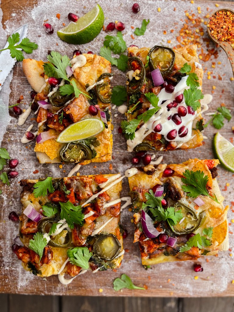 Tacopizza vegetar med søtpotet enkel oppskrift