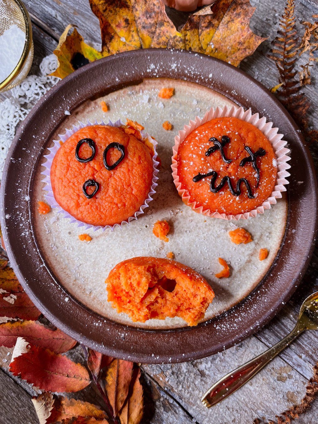 halloween muffins med gresskar